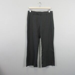 Quince Womens Charcoal Gray Petite Ultra Stretch Ponte Bootcut Pants Sz L Flare